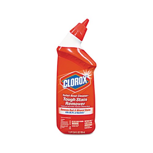 Clorox Toilet Bowl Cleaner With Bleach, Tough Stain Remover, 24oz
