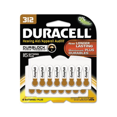 Duracell Button Cell Hearing Aid Battery 312 Durda312b16zm09 5310