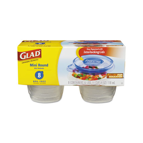 Glad GladWare Mini Round Food Storage Containers CLO70240