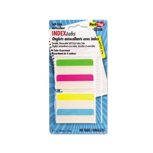 Redi-tag Write-On Self-Stick Index Tabs - RTG33248 - Shoplet.com