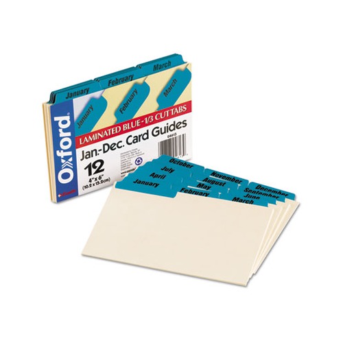 Oxford Laminated Tab Index Card Guides OXF04613