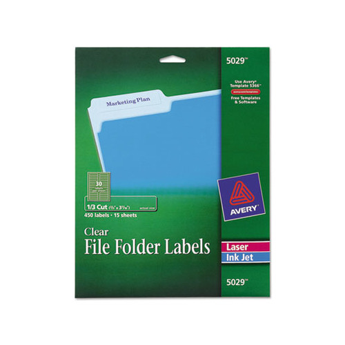 Avery Clear File Folder Labels AVE5029