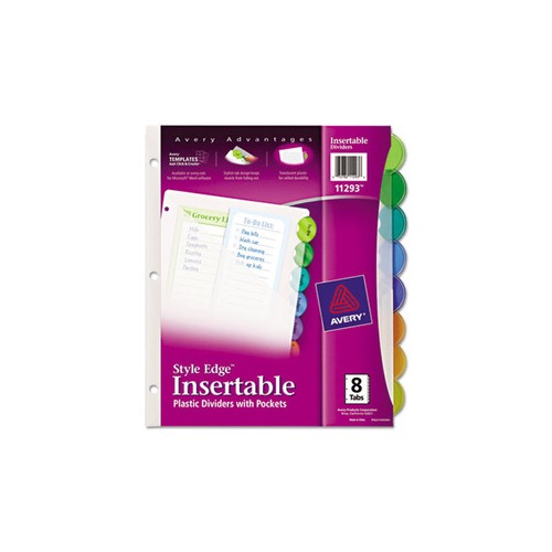 Avery Style Edge Insertable Dividers with Pocket AVE11293