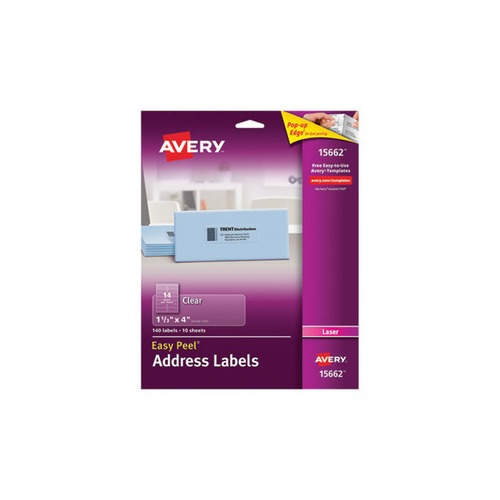 Avery Clear Easy Peel Mailing Labels AVE15662 Shoplet