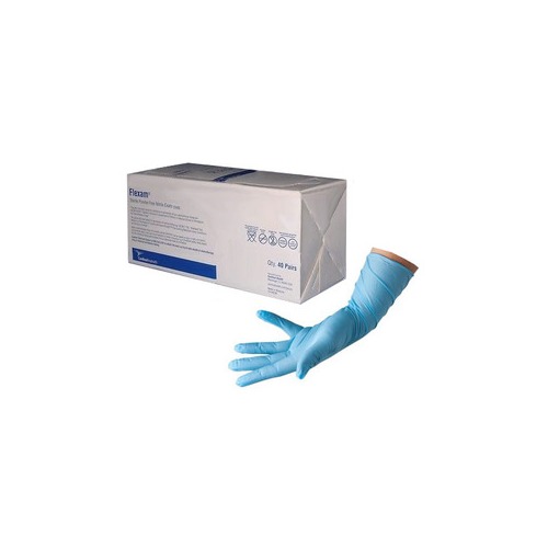 Cardinal Health Flexam Nitrile Exam Gloves, Sterile, PowderFree, Small