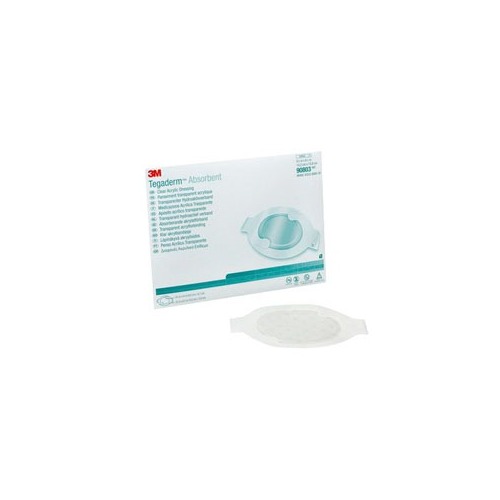Three M Tegaderm Clear Absorbent Acrylic Dressing 53/5" x 61/4" Oval